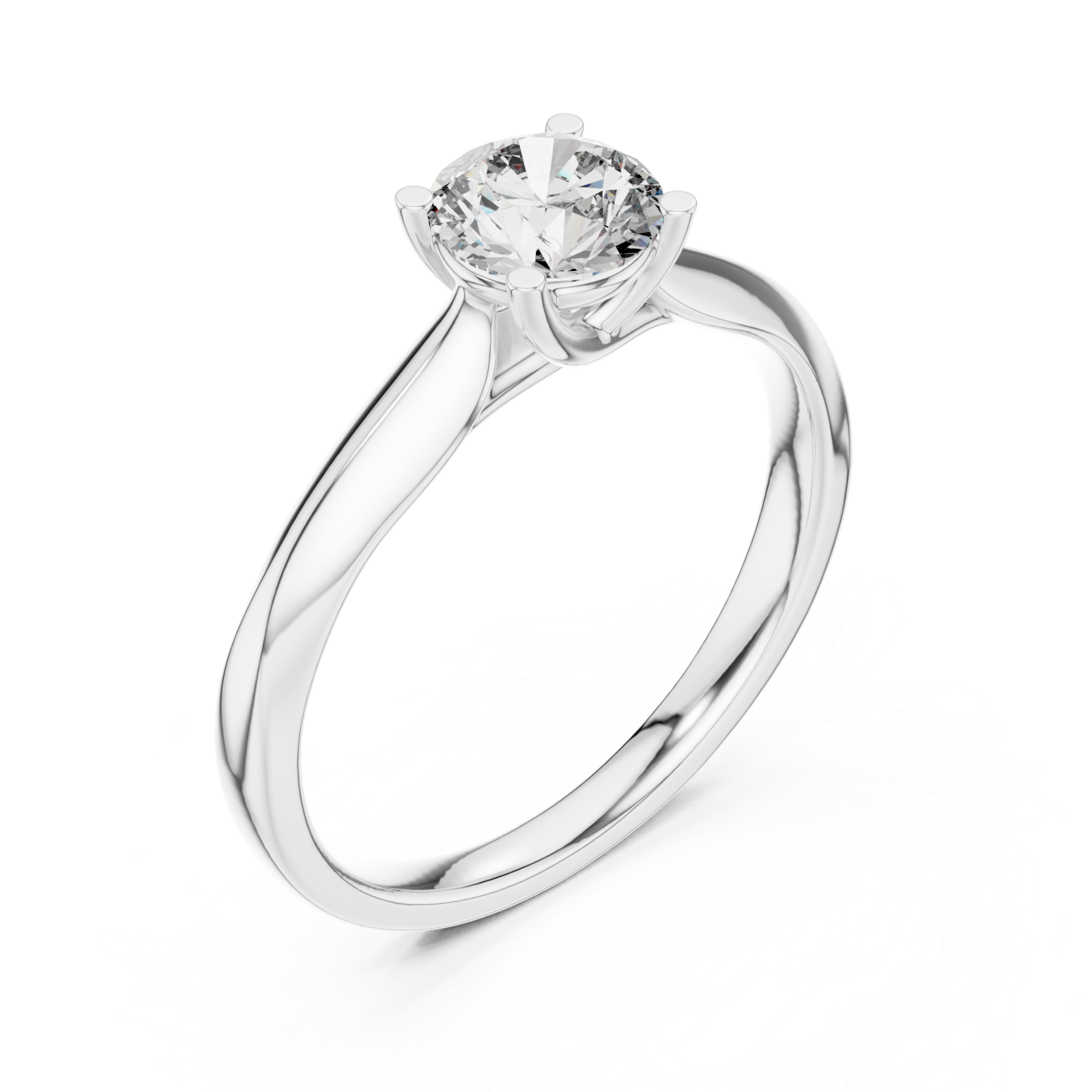  White Gold Enchanted Whisper Solitaire Ring Right View