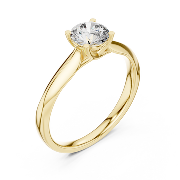 Gold Enchanted Whisper Solitaire Ring Right View