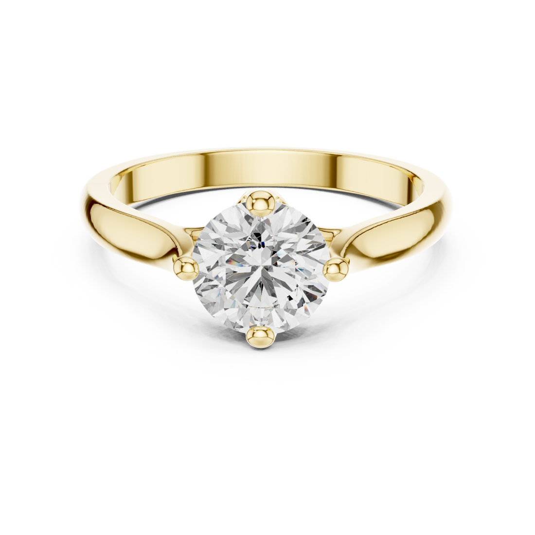 Gold Radiance Embrace Solitaire Engagement Ring Right View