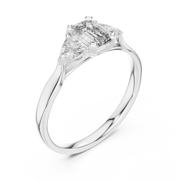  White Gold The Empress Cascade Radiant Ring Right View