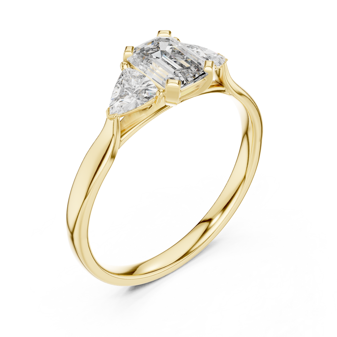 Gold The Empress Cascade Radiant Ring Right View