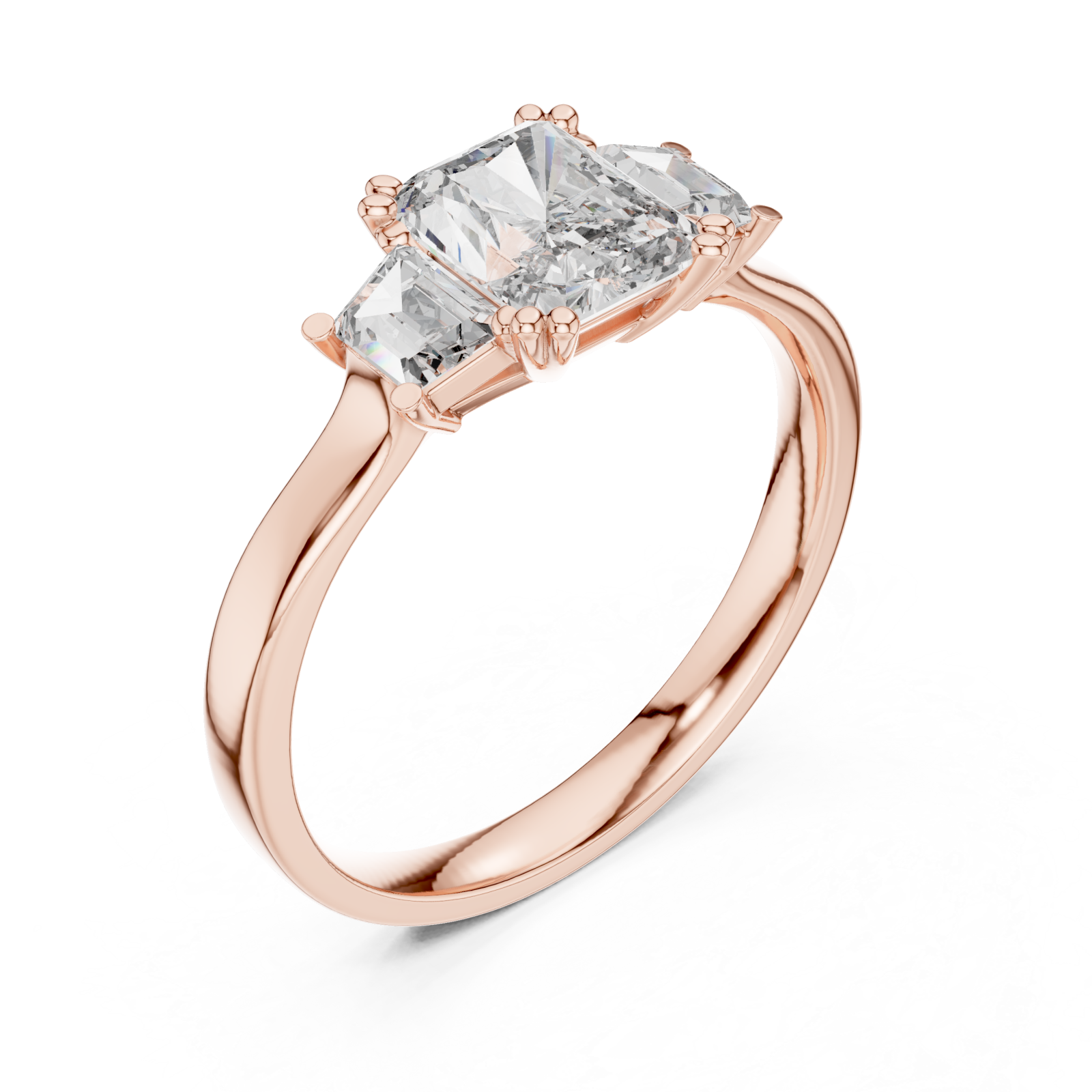  Rose Gold Luminous Cushion Embrace Ring Right View