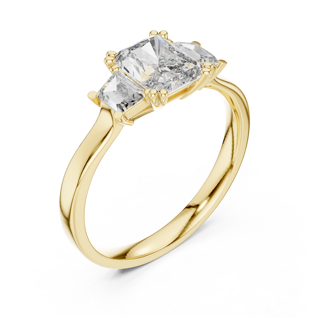 Gold Luminous Cushion Embrace Ring Right View
