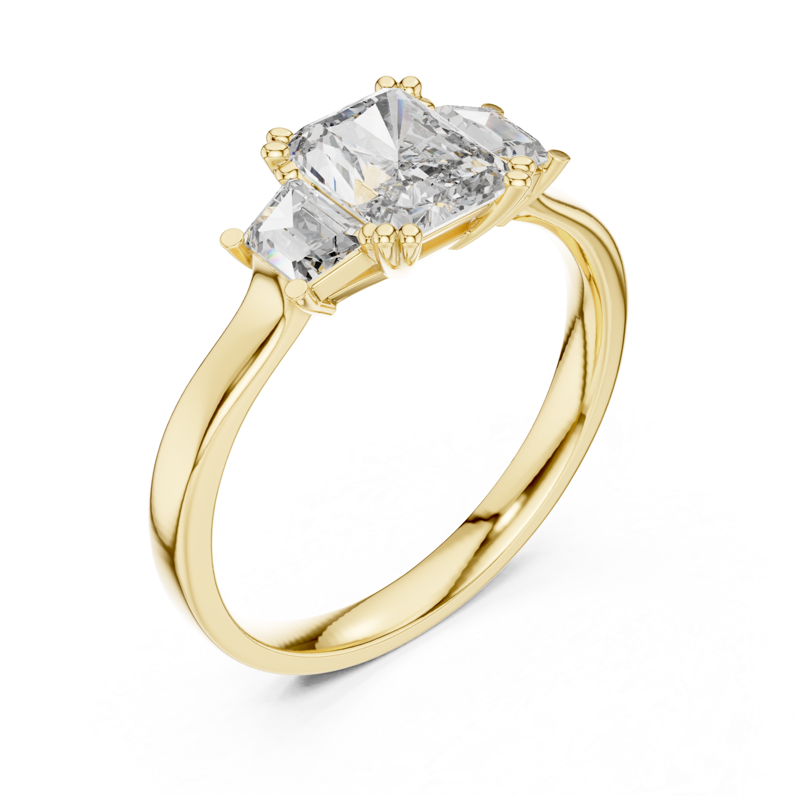 Gold Luminous Cushion Embrace Ring Right View