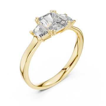 Gold Luminous Cushion Embrace Ring Right View