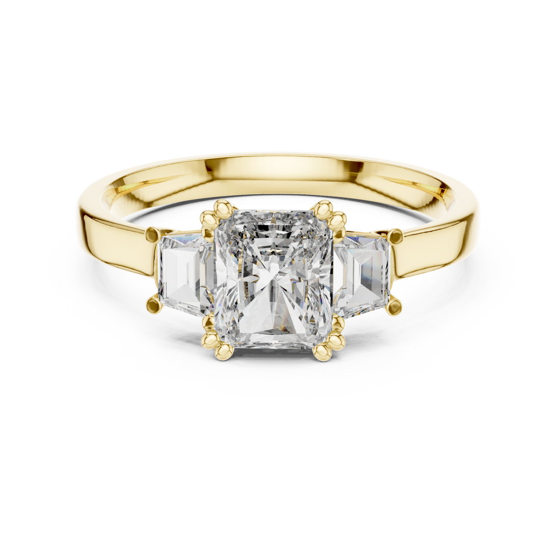 Gold Luminous Cushion Embrace Ring Right View