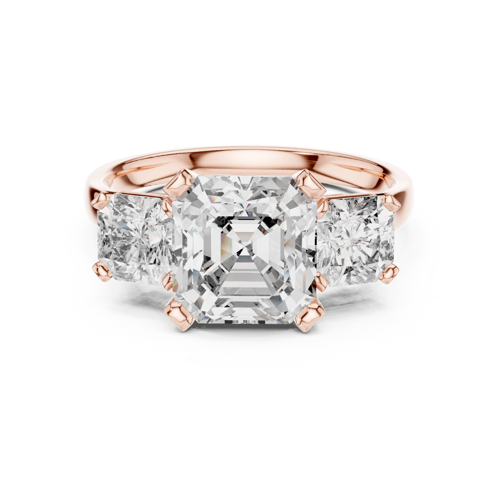  Rose Gold Celestial Grace Ring Front View