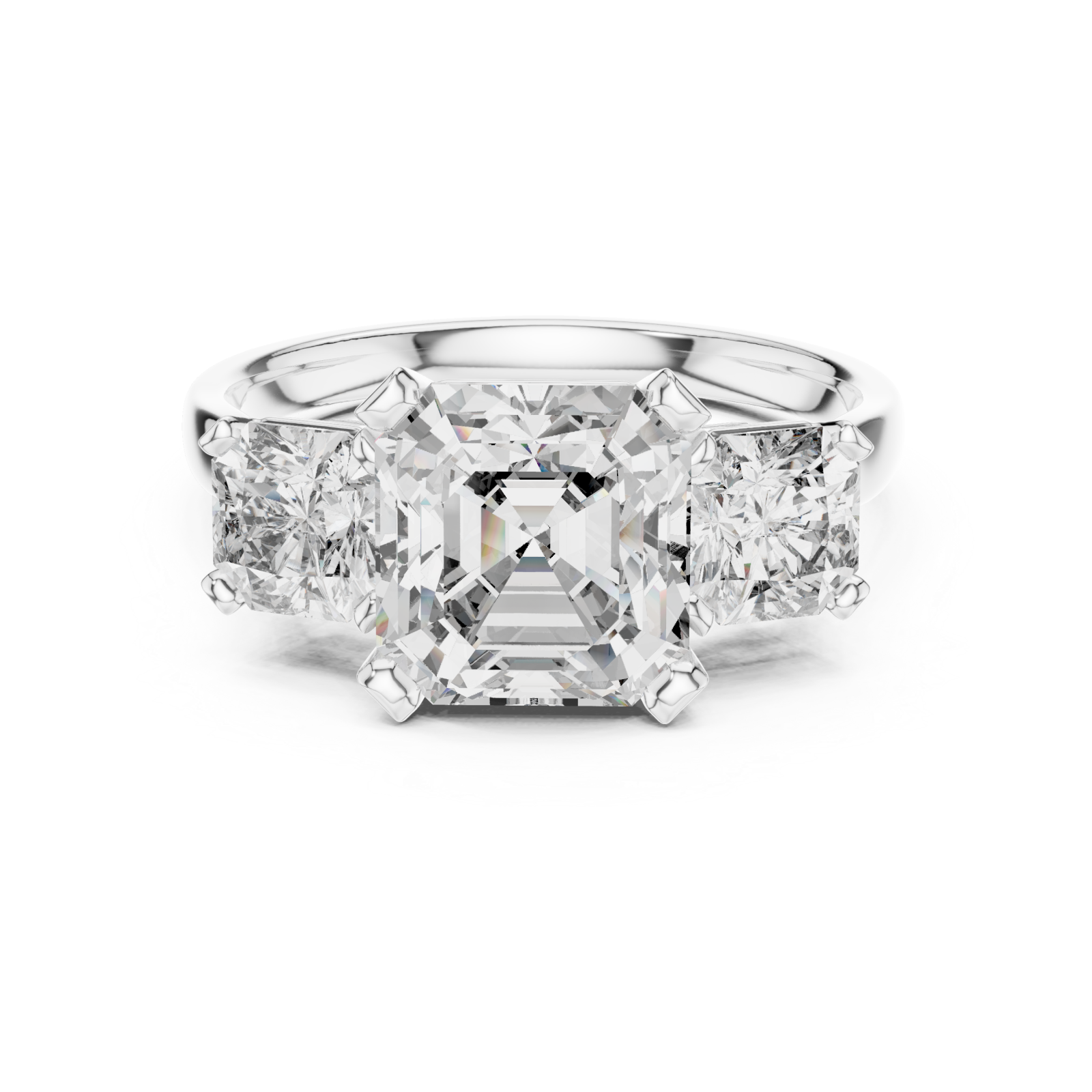  White Gold Celestial Grace Ring Front View