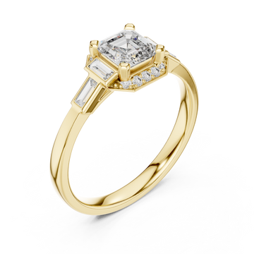 Gold Luminous Ascend Modern Band Ring Right View
