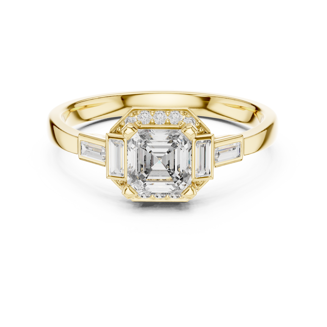 Gold Luminous Ascend Modern Band Ring Right View