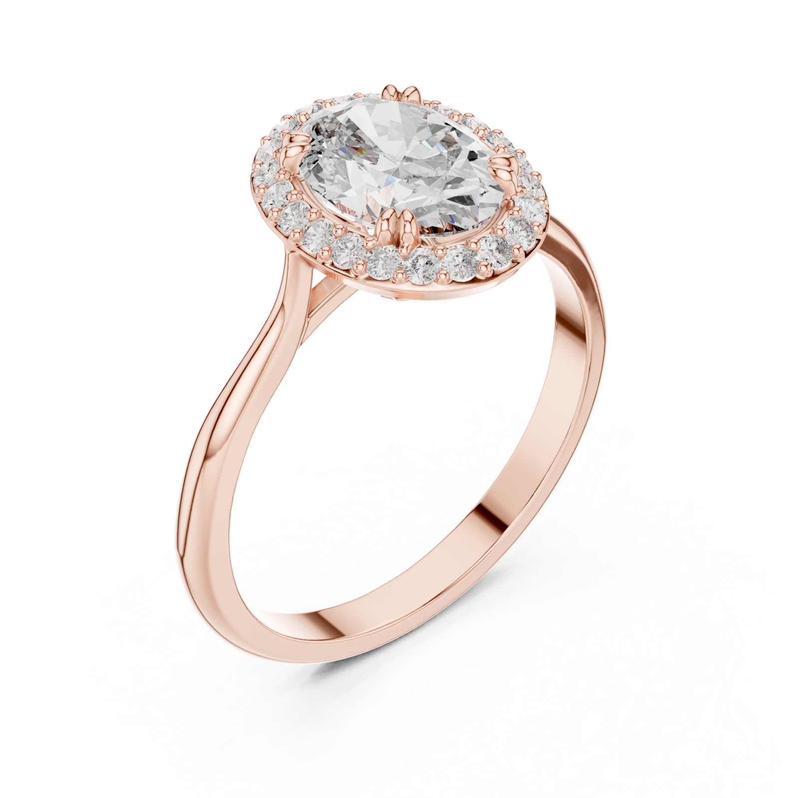  Rose Gold Victorian Dreamlight Radiance Halo Band Right View