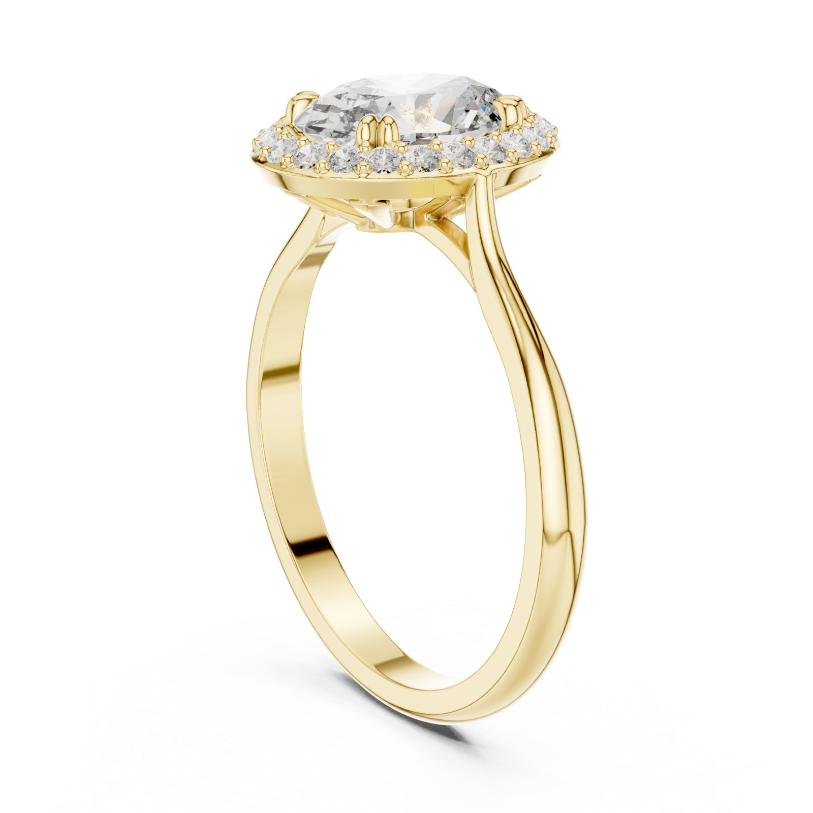  Gold Victorian Dreamlight Radiance Halo Band Left View