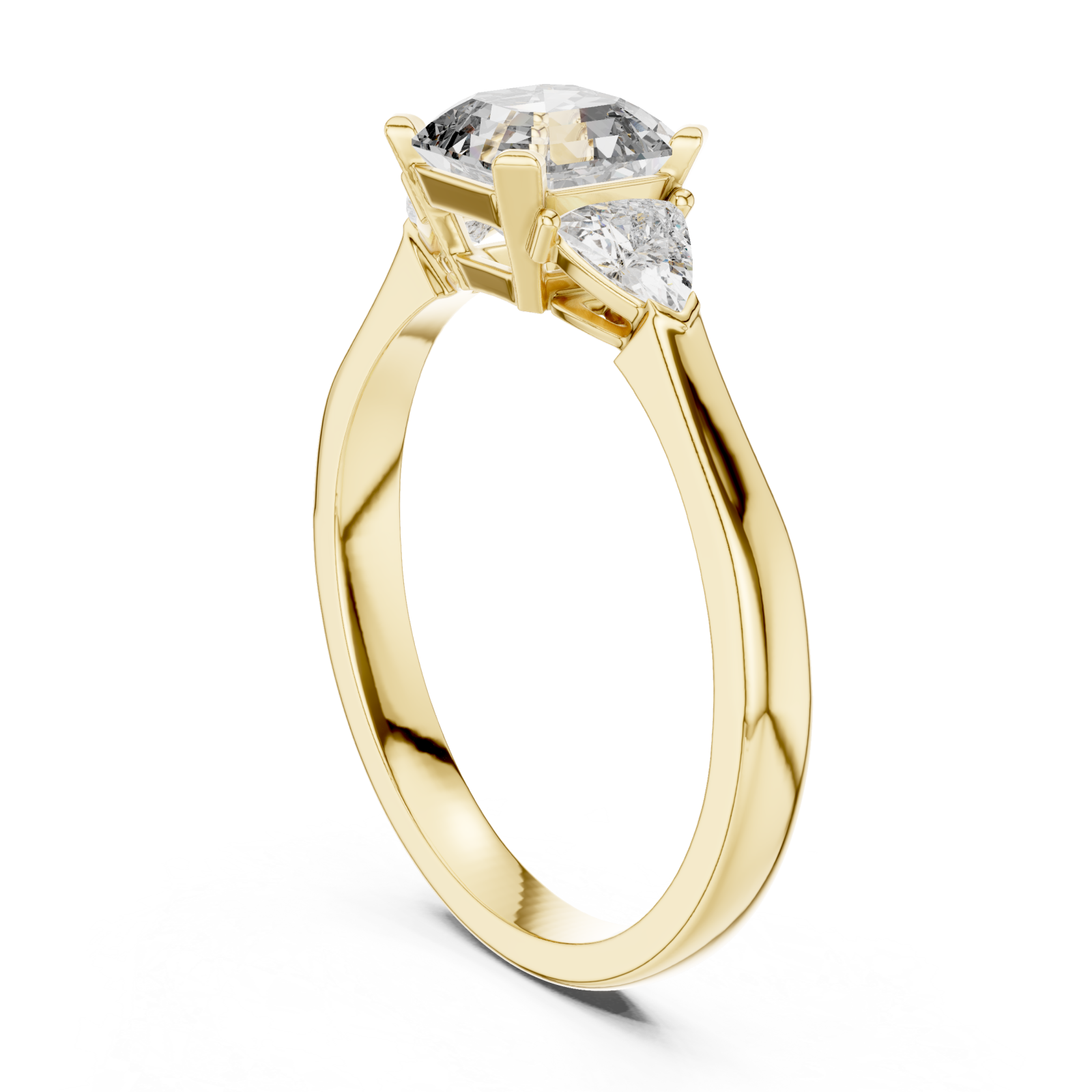  Gold Lumina Mirage Oval Sided Engagement Ring Left View