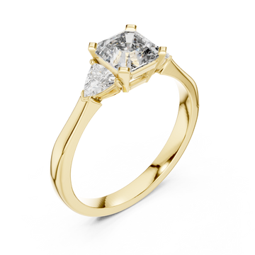 Gold Lumina Mirage Oval Sided Engagement Ring Right View