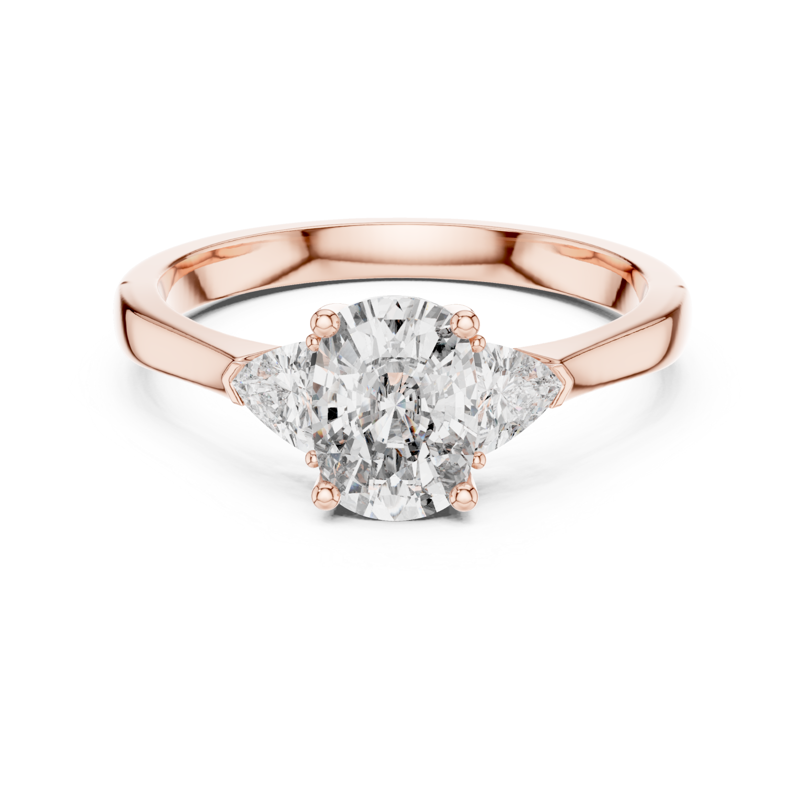  Rose Gold Celestial Whisper Marquise Ring Front View