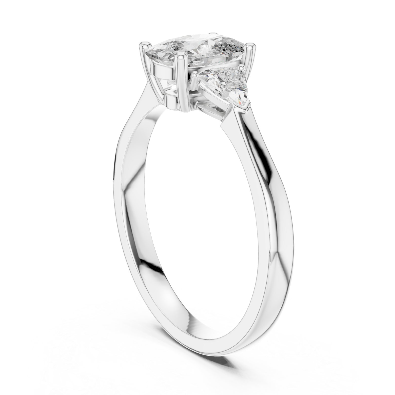  White Gold Celestial Whisper Marquise Ring Left View