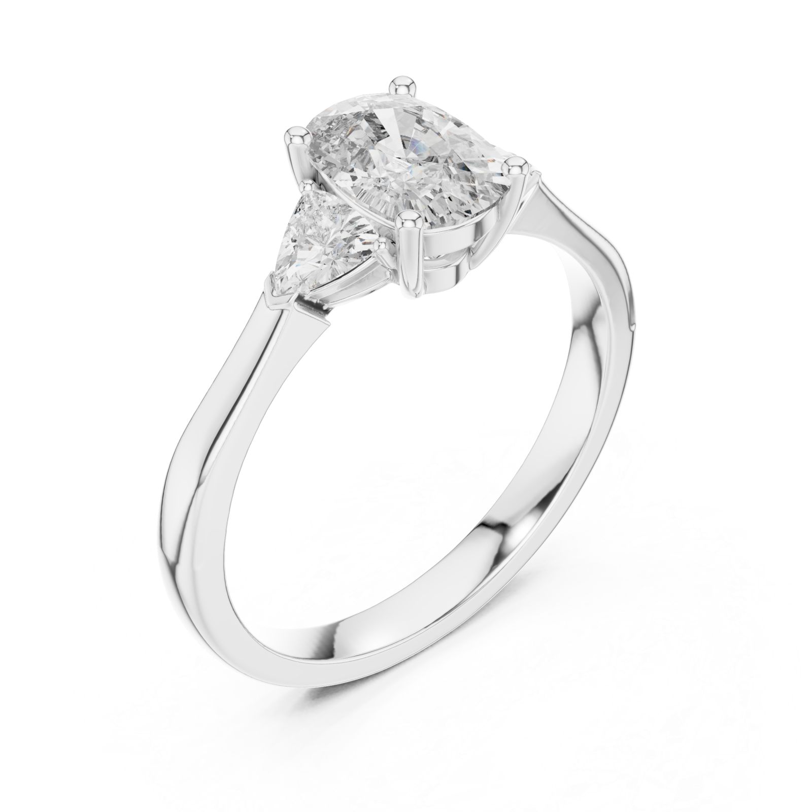  White Gold Celestial Whisper Marquise Ring Right View