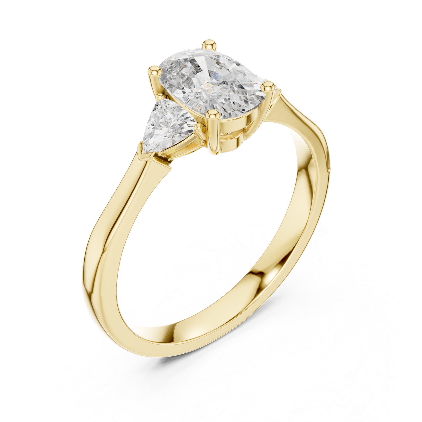 Gold Celestial Whisper Marquise Ring Right View