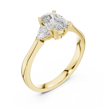 Gold Celestial Whisper Marquise Ring Right View