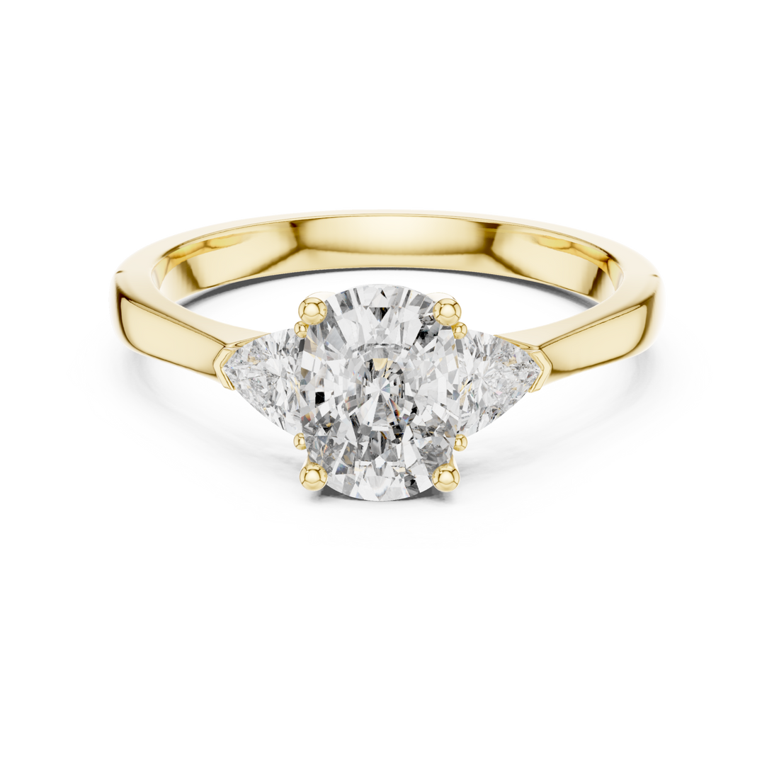 Gold Celestial Whisper Marquise Ring Right View