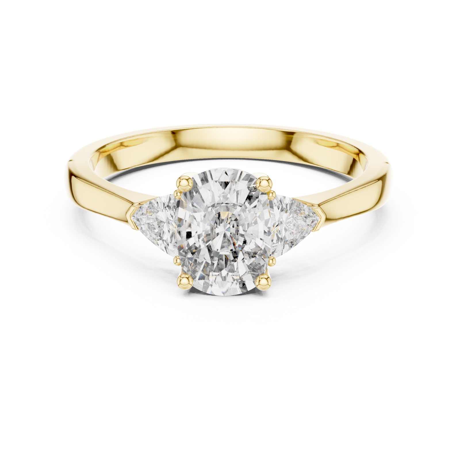  Gold Celestial Whisper Marquise Ring Front View