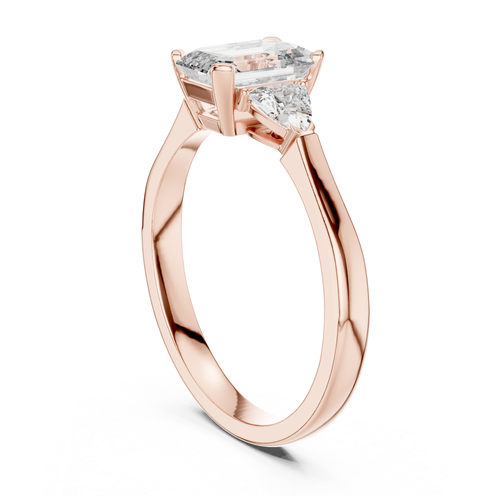  Rose Gold Celestial Muse Focused Beauty Solitaire Ring Left View