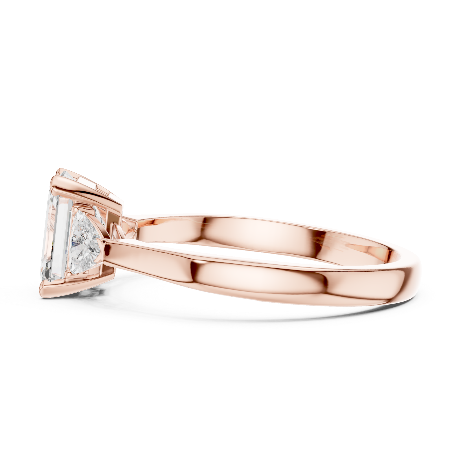  Rose Gold Celestial Muse Focused Beauty Solitaire Ring Side View
