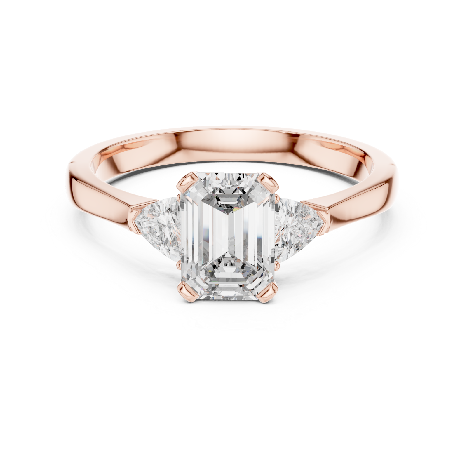  Rose Gold Celestial Muse Focused Beauty Solitaire Ring Front View