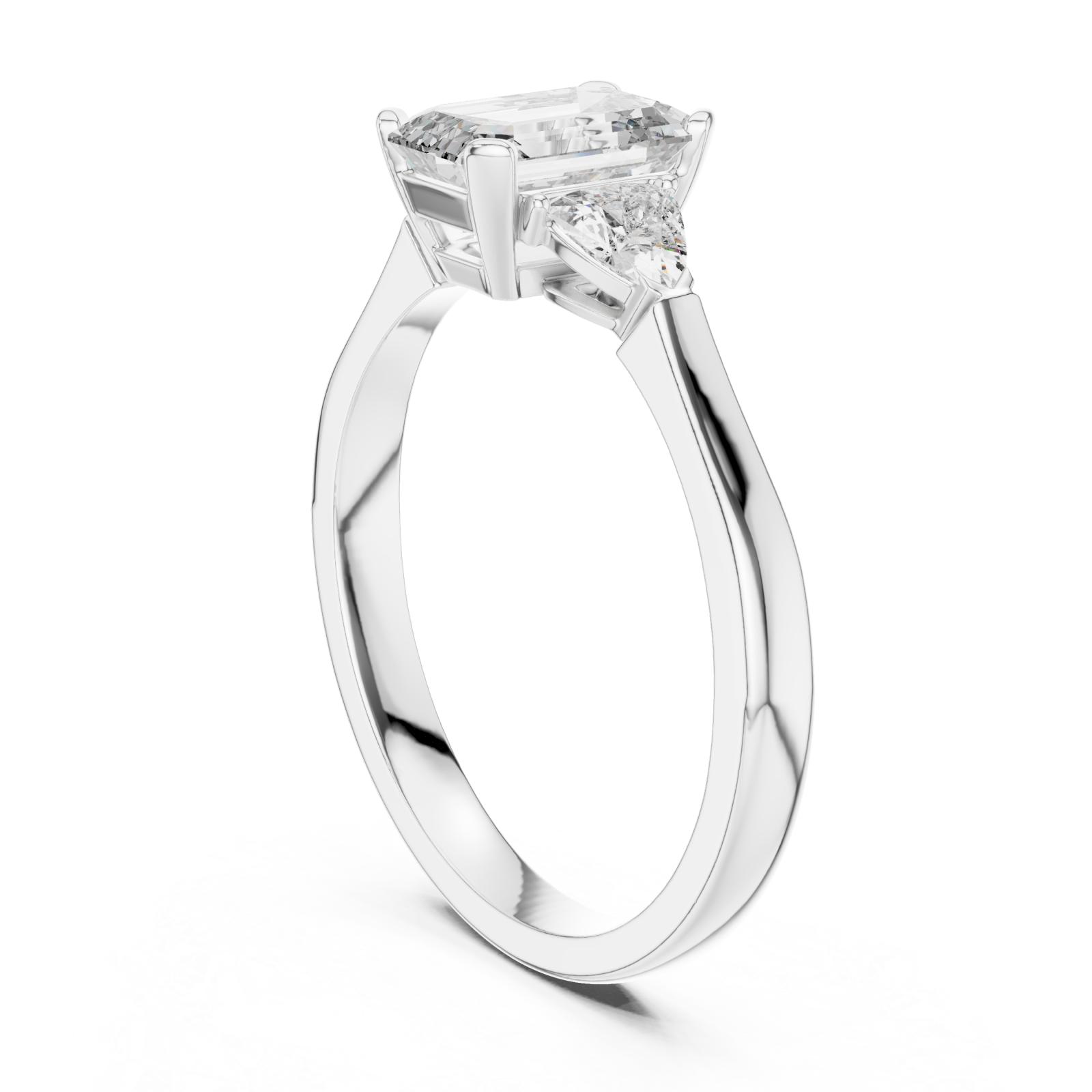  White Gold Celestial Muse Focused Beauty Solitaire Ring Left View