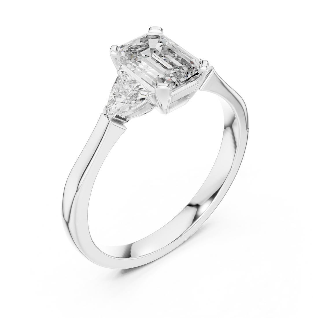 White Gold Celestial Muse Focused Beauty Solitaire Ring Right View