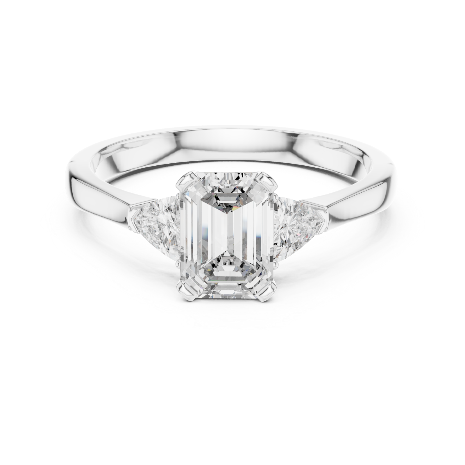  White Gold Celestial Muse Focused Beauty Solitaire Ring Front View