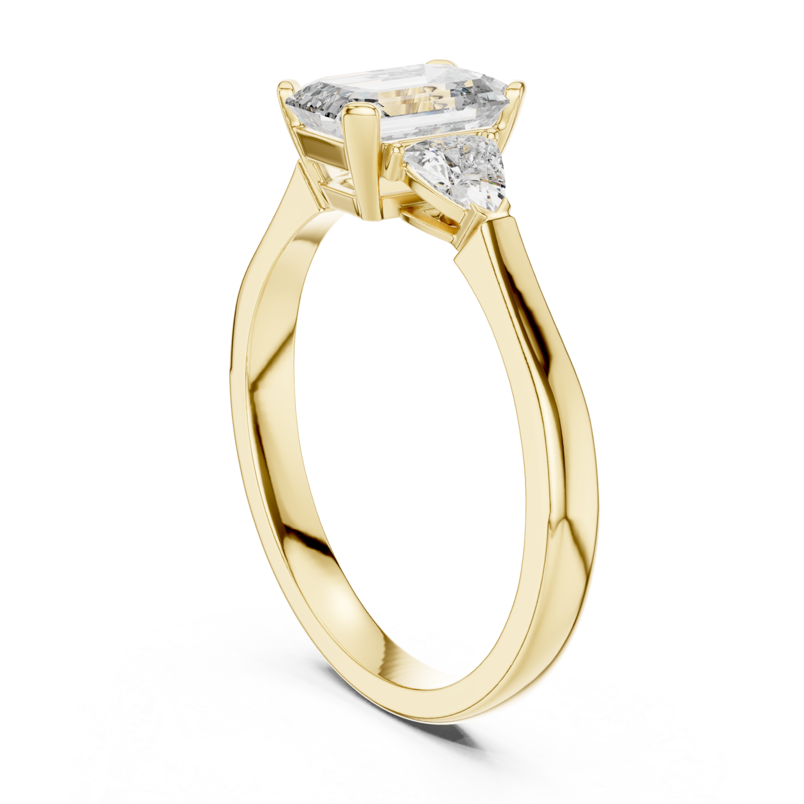  Gold Celestial Muse Focused Beauty Solitaire Ring Left View