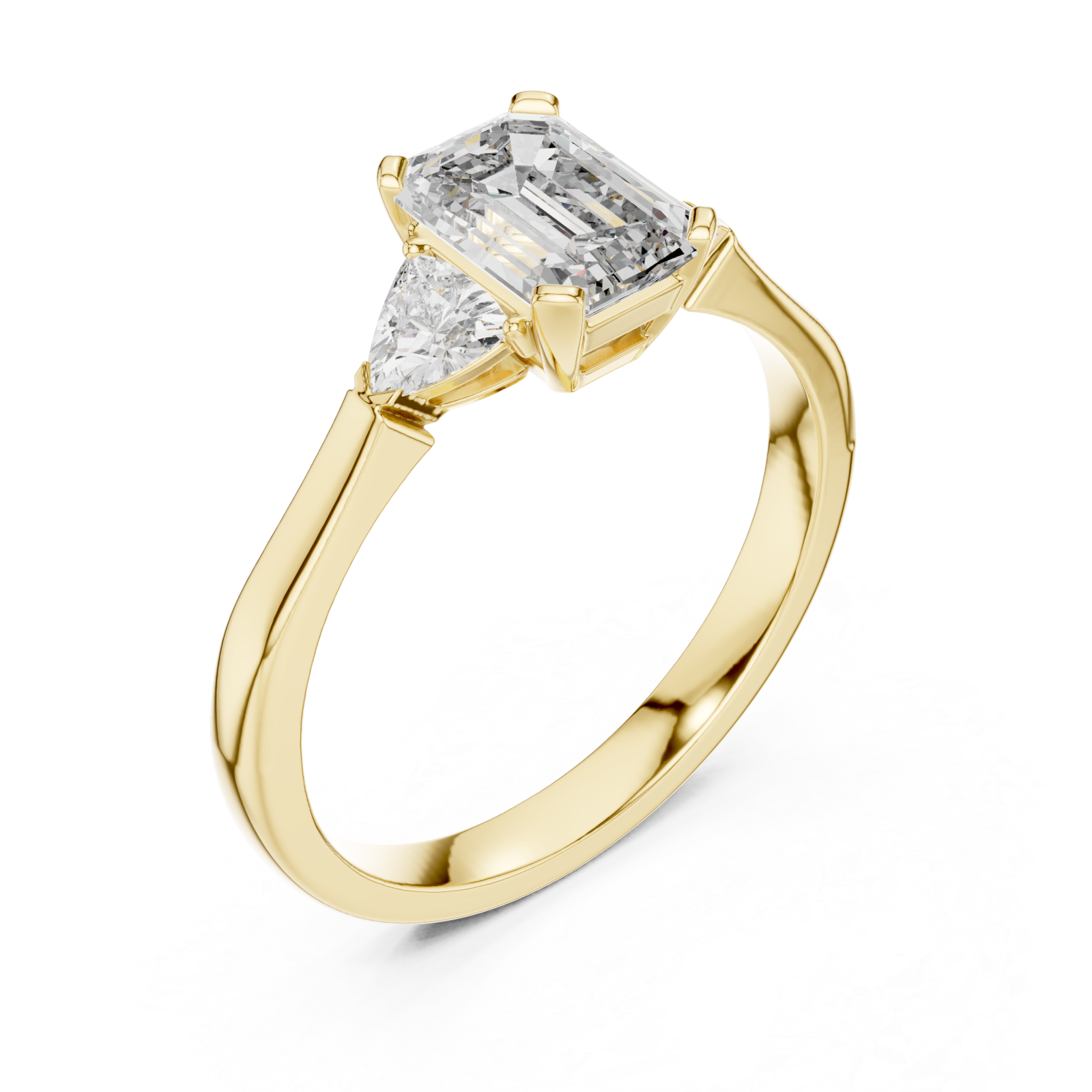 Gold Celestial Muse Focused Beauty Solitaire Ring Right View