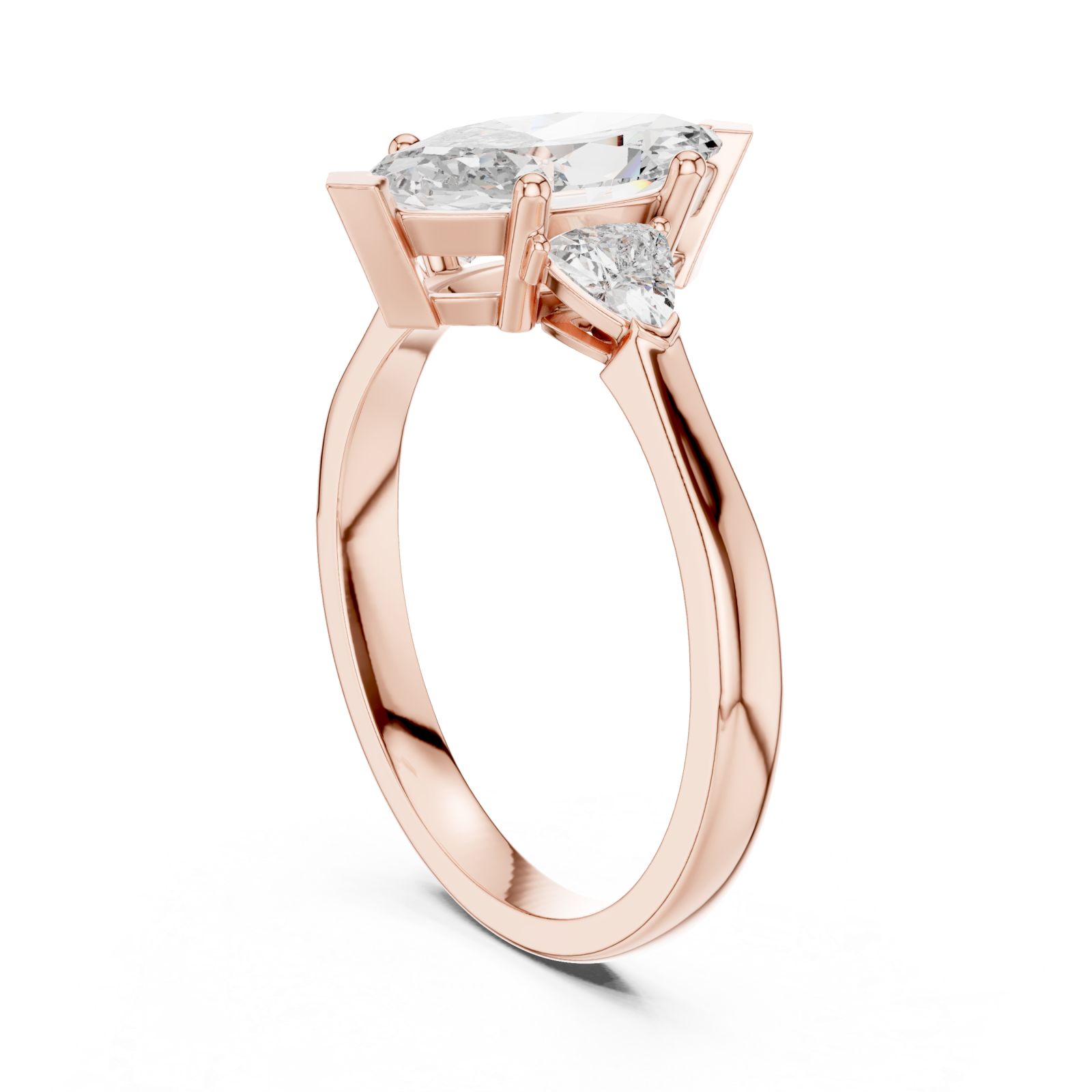  Rose Gold Twilight Serenade Solitaire Ring Left View