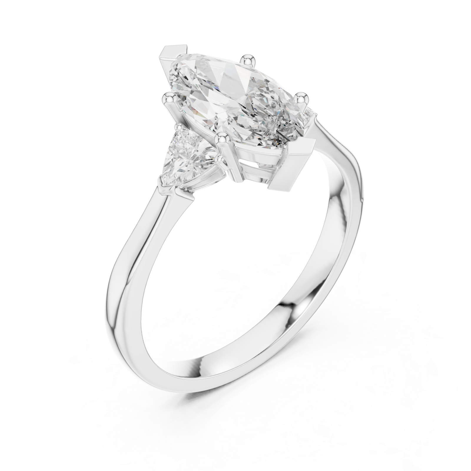  White Gold Twilight Serenade Solitaire Ring Right View