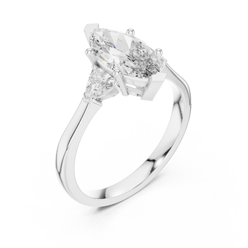  White Gold Twilight Serenade Solitaire Ring Right View