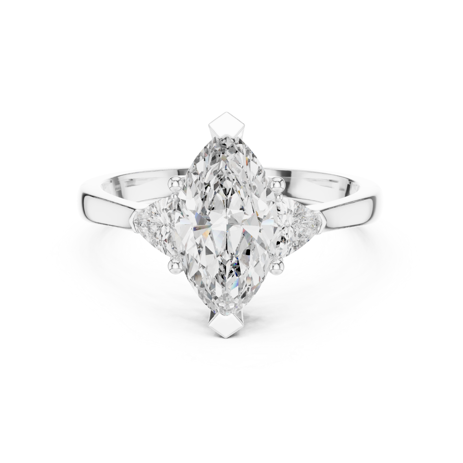  White Gold Twilight Serenade Solitaire Ring Front View