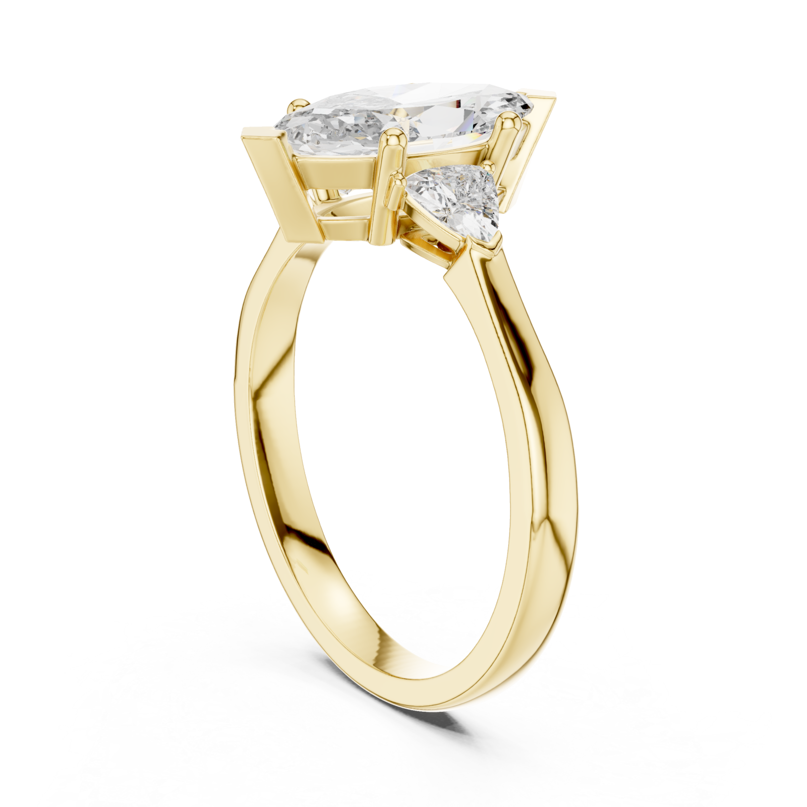  Gold Twilight Serenade Solitaire Ring Left View
