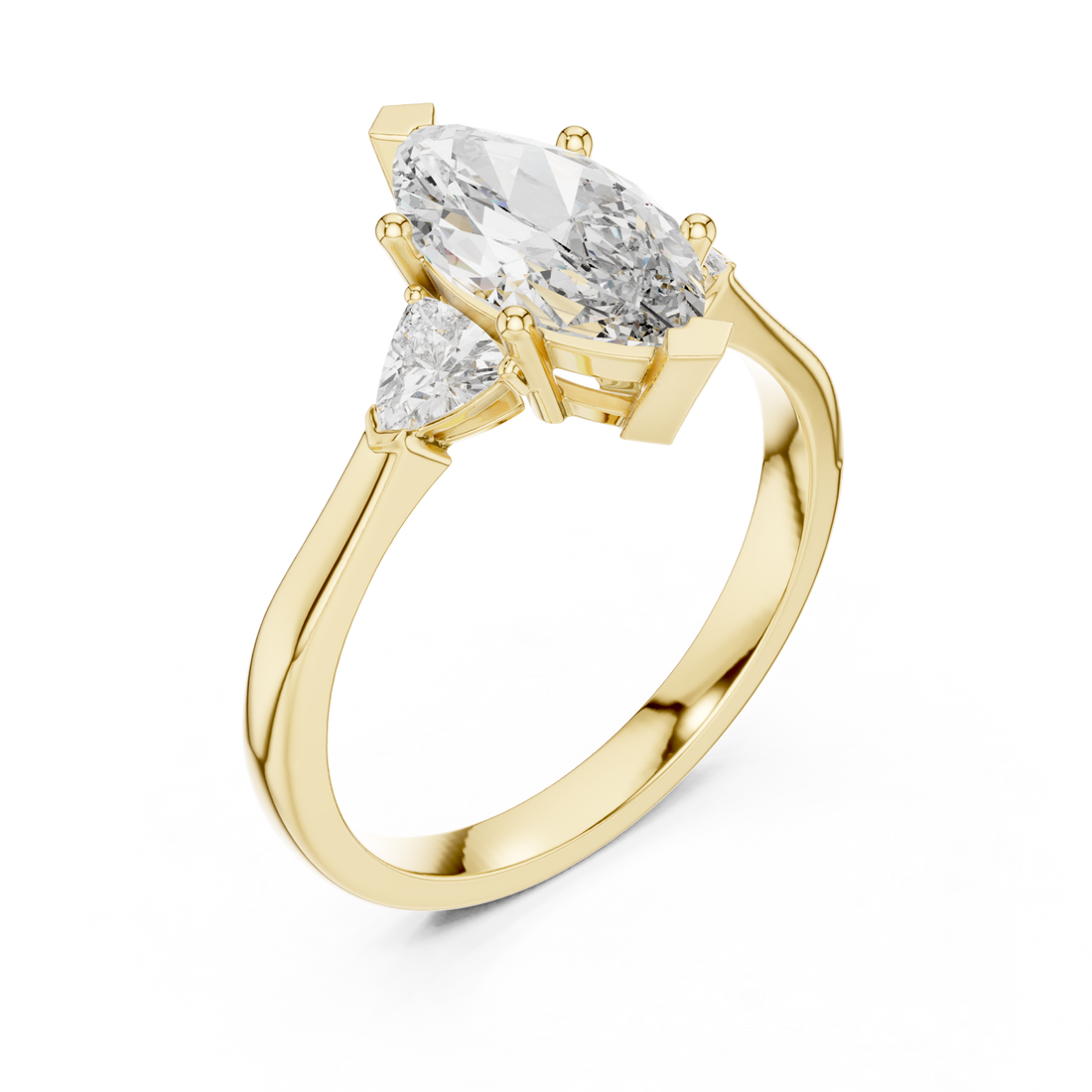 Gold Twilight Serenade Solitaire Ring Right View