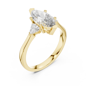 Gold Twilight Serenade Solitaire Ring Right View