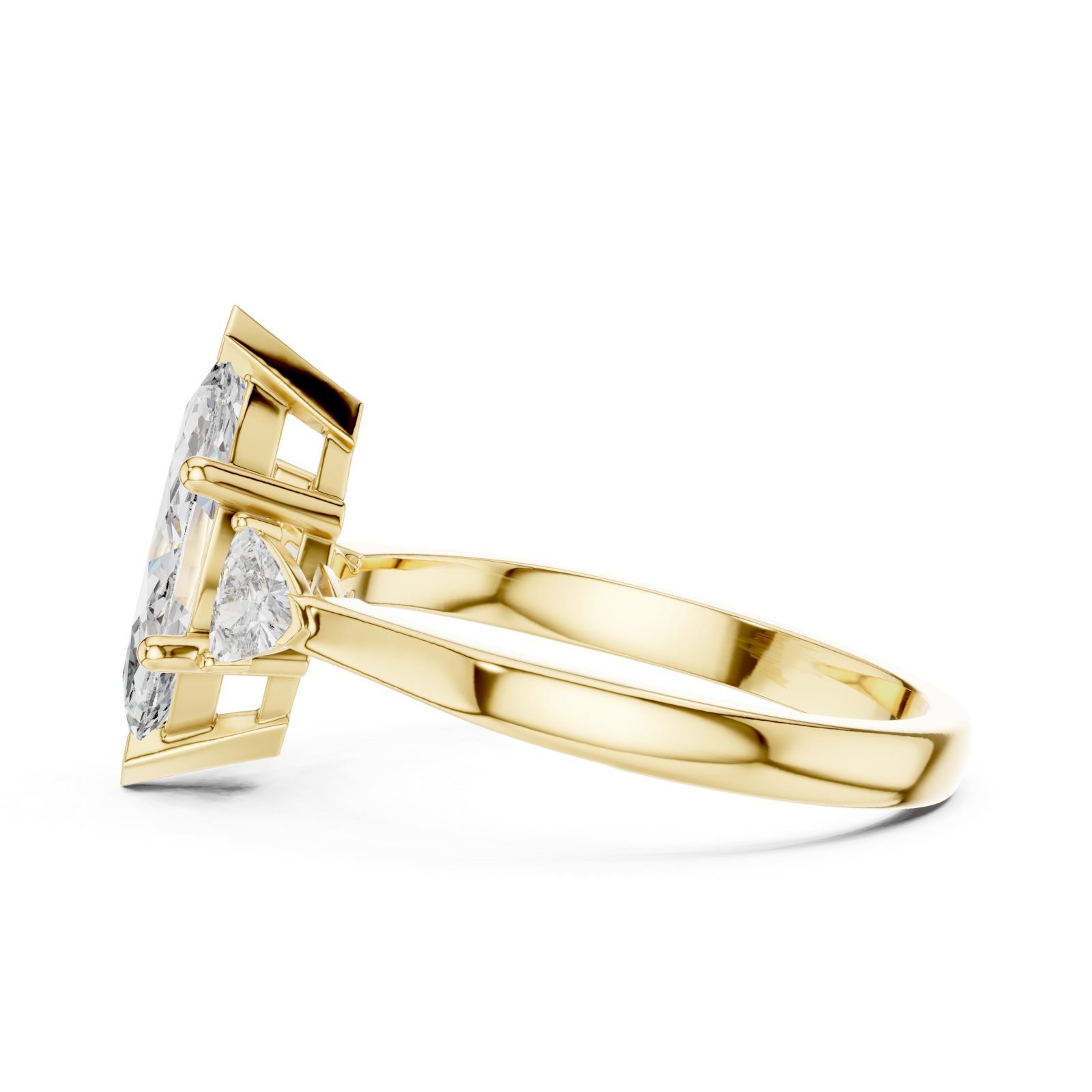  Gold Twilight Serenade Solitaire Ring Side View