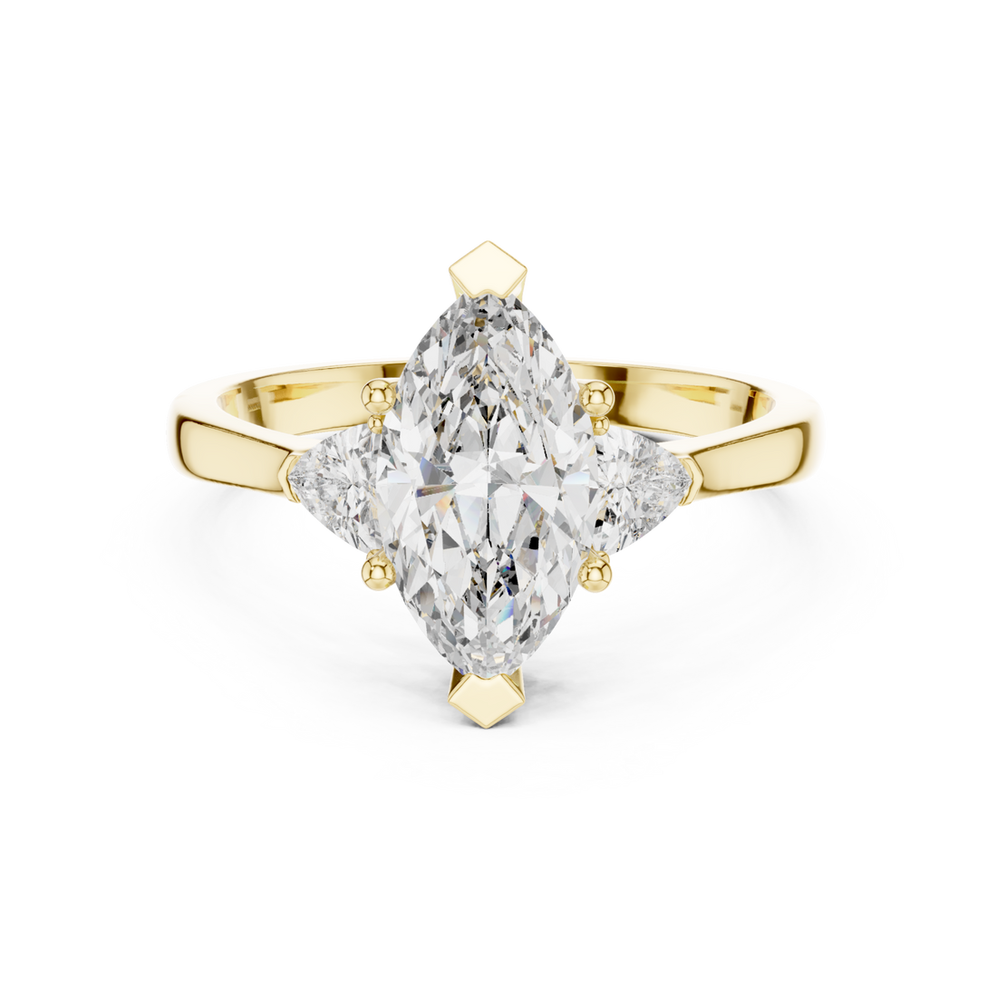 Gold Twilight Serenade Solitaire Ring Right View
