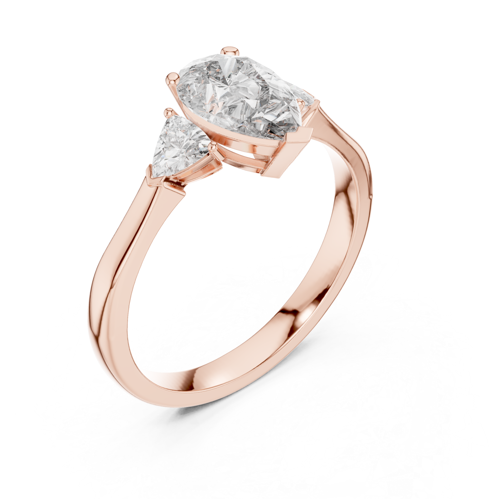  Rose Gold Celestial Muse Elegance Halo Engagement Ring Right View