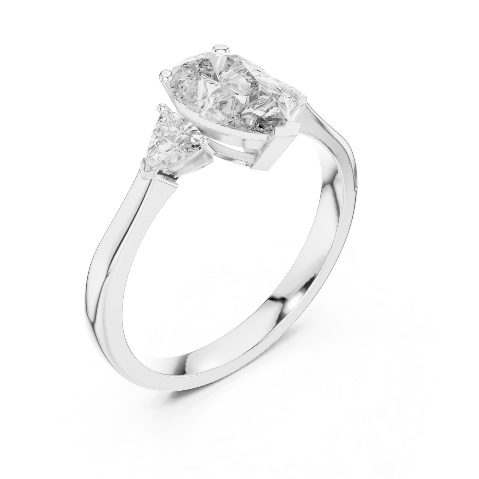  White Gold Celestial Muse Elegance Halo Engagement Ring Right View