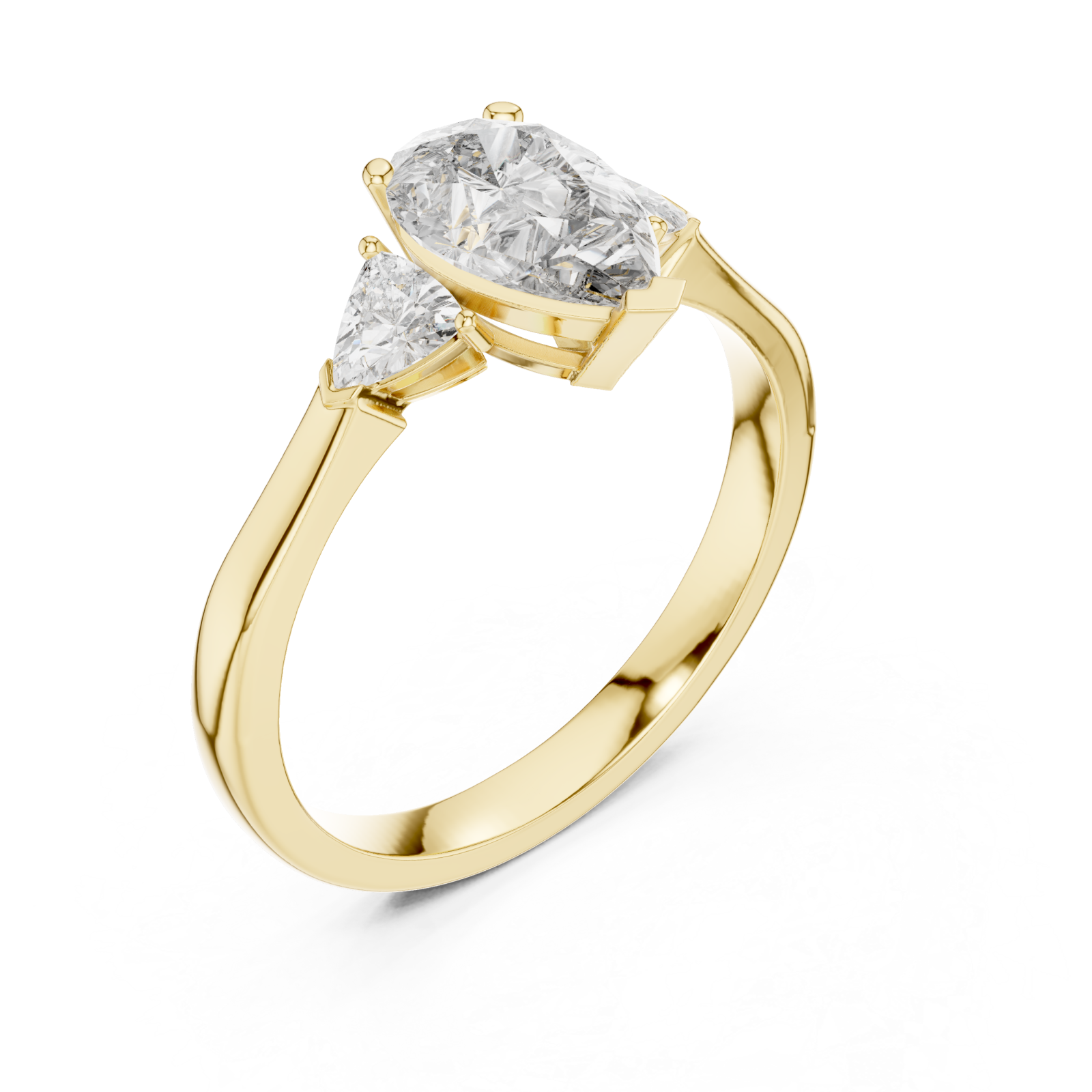 Gold Celestial Muse Elegance Halo Engagement Ring Right View