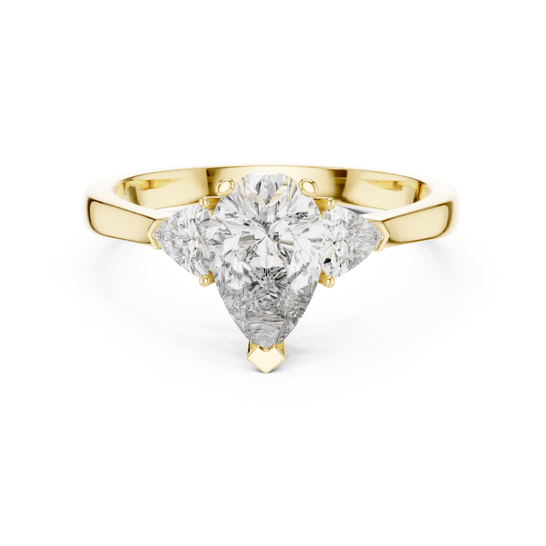 Gold Celestial Muse Elegance Halo Engagement Ring Right View