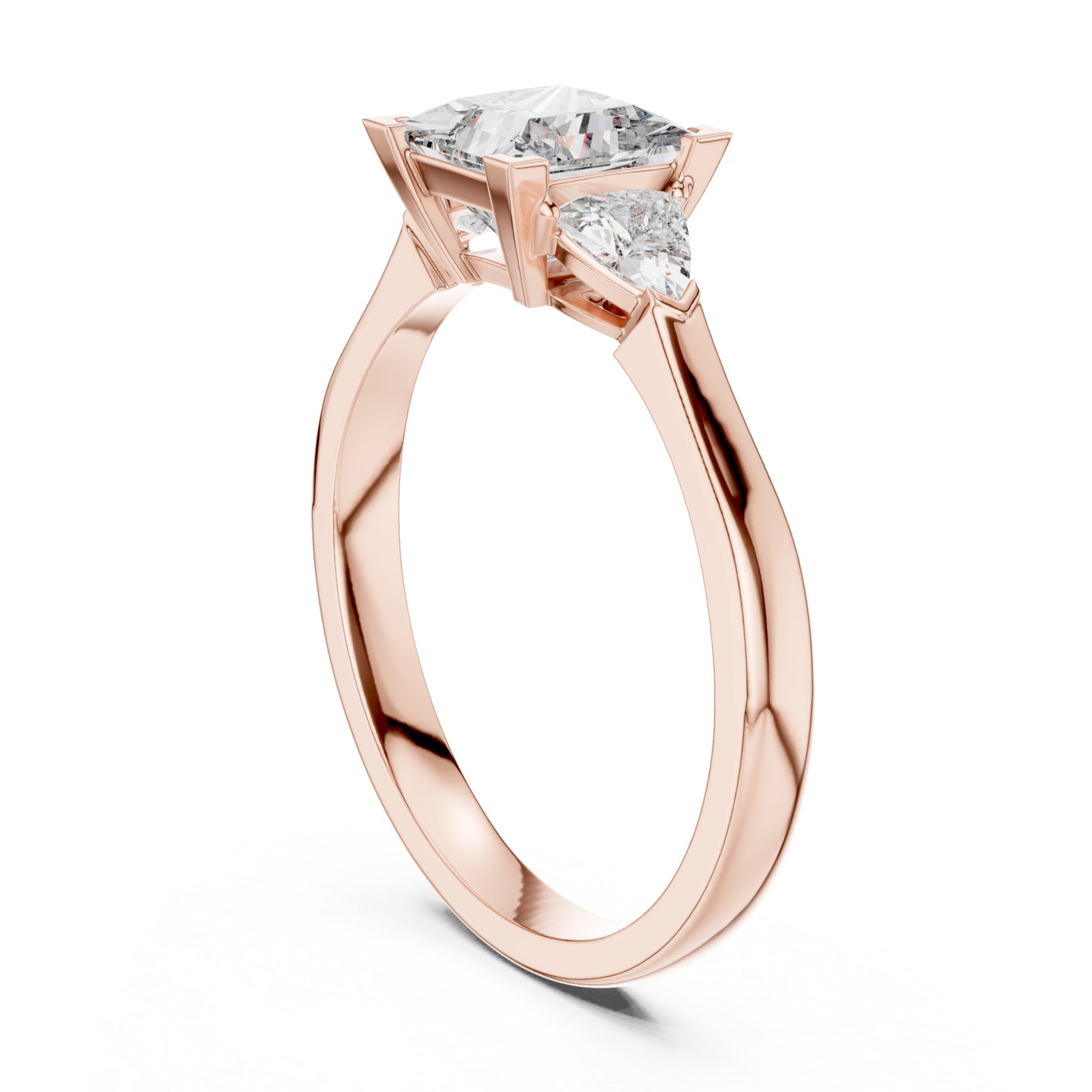  Rose Gold Graceful Paragon Statement Ring Left View