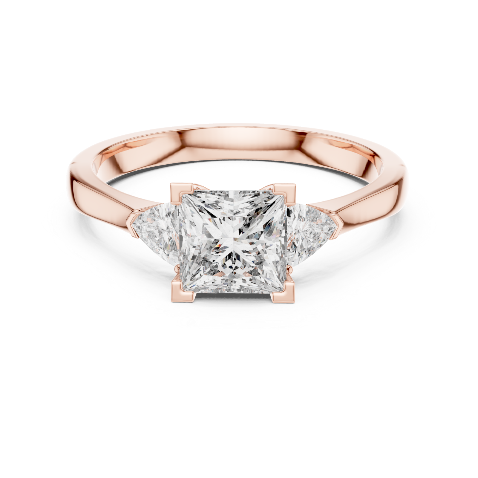  Rose Gold Graceful Paragon Statement Ring Front View