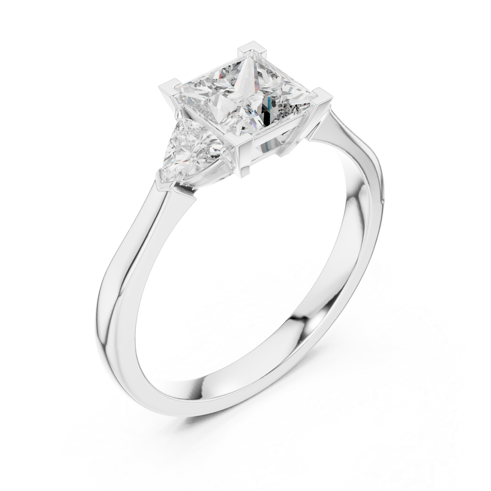  White Gold Graceful Paragon Statement Ring Right View