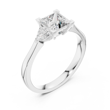  White Gold Graceful Paragon Statement Ring Right View